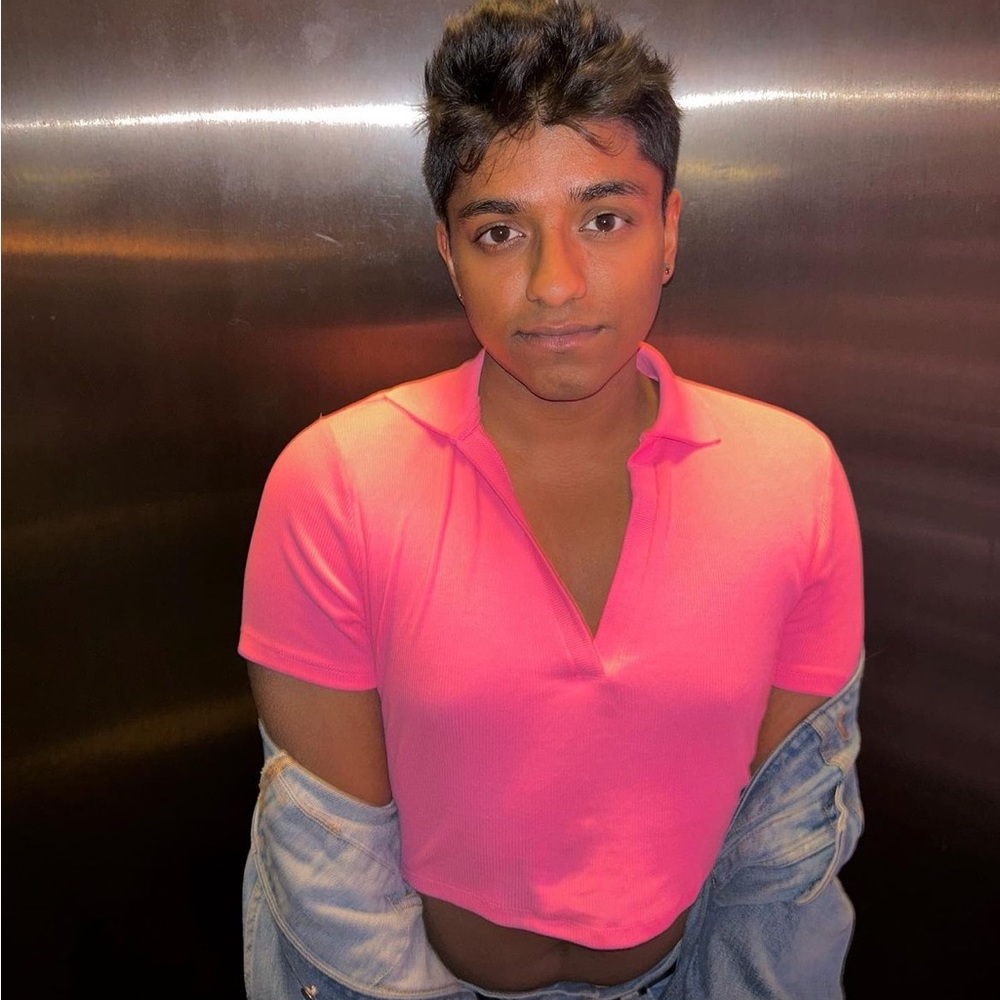 Pink crop top